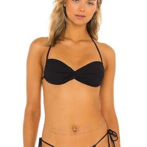 New Sandy Bikini Top VDM Revolve Black Rib